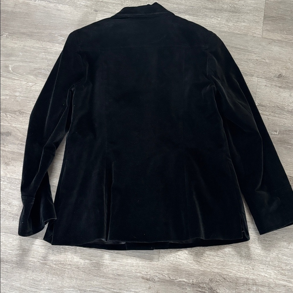 Banana Republic- crushed velvet blazer- size 10- Black holiday party classic - Picture 8 of 8